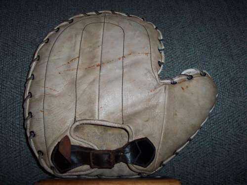 White Black Softball Basemitt Back